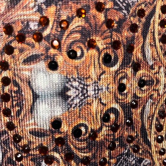 Custo Barcelona Dress midi length beaded Top Victorian mesh hem size medium - Picture 5 of 12